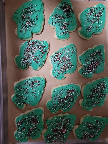 Frosted cut out cookies